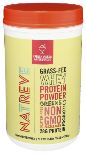 Natreve - Whey Protein Powder - French Vanilla Wafer Sundae - 23.8oz