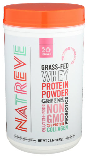 Natreve - Whey Protein Powder - Unflavored - 23.8oz