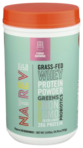 Natreve - Whey Protein Powder - Fudge Brownie Sundae - 23.8oz