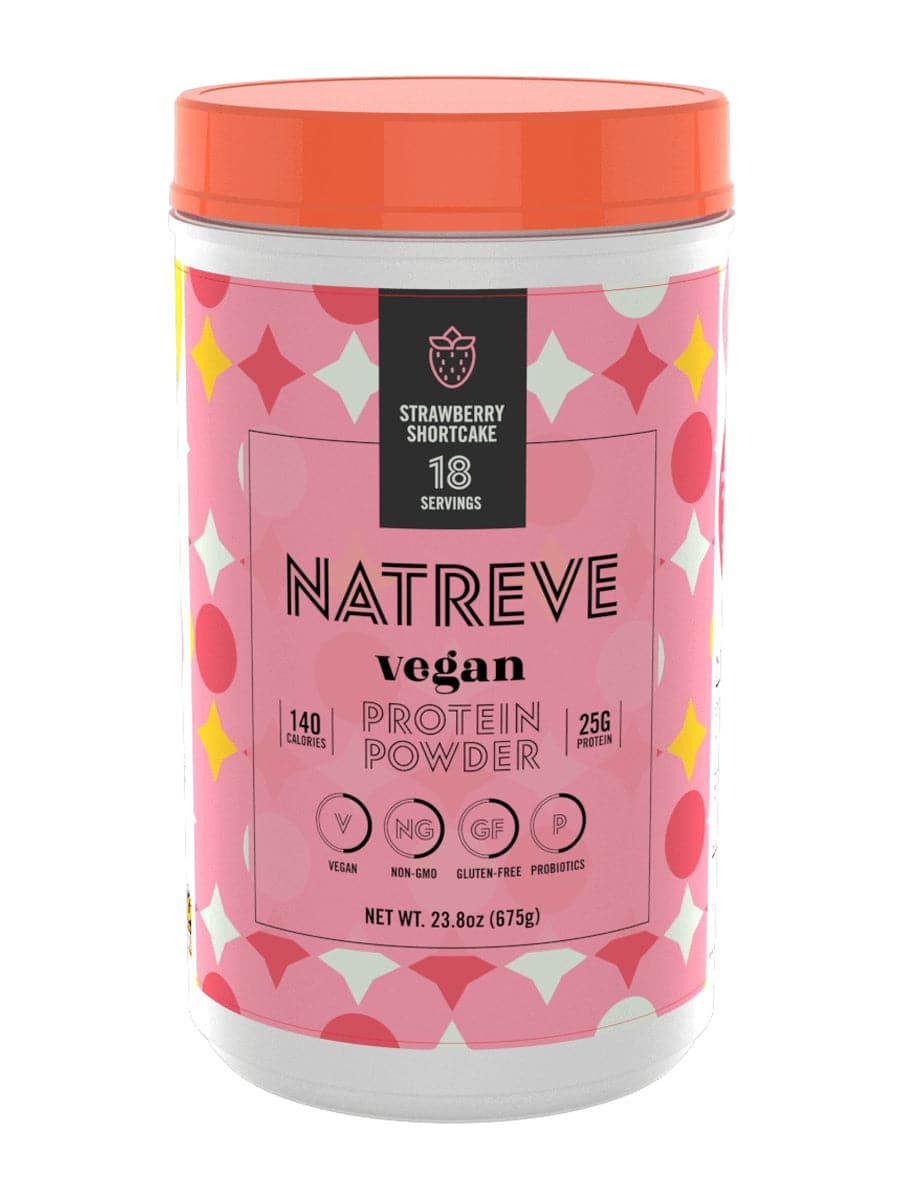 Natreve Vegan Prtn Powder Strawberry Shr, 675 GM.