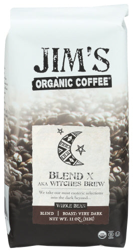 Jim's Organic - Blend X Aka Witches Brew - Whole Bean, 11 Oz | Pack of 6