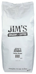 Jim's Organic Coffee - Whole Bean Coffee Very Dark Italian Roast, 5 Lbs