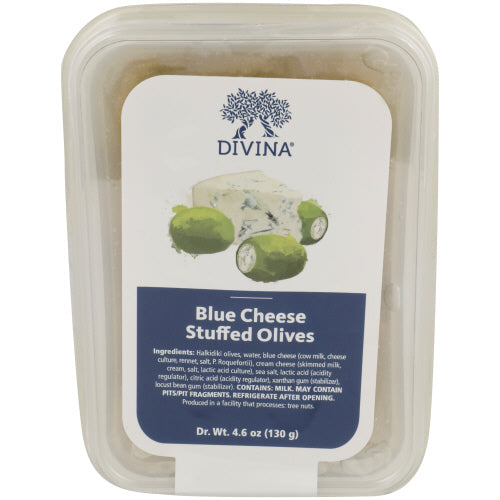 Divina - Blue Cheese Stuffed Olives Cup, 5.5Oz | Pack of 6