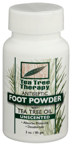 Tea Tree Therapy - Antiseptic Foot Powder Unscented, 3 Oz