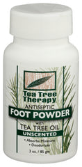 Tea Tree Therapy - Antiseptic Foot Powder Unscented, 3 Oz