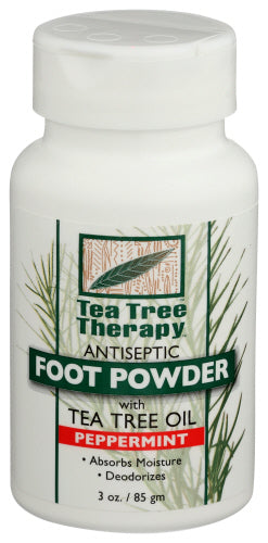 Tea Tree Therapy - Antiseptic Foot Powder Peppermint, 3 Oz