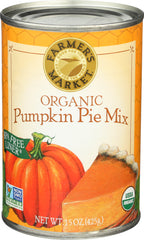 Farmer's Market Foods - Organic Canned Pumpkin Pie Mix, 15 oz | Pack of 12