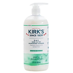 Kirk's - 3-in-1 Head To Toe Cleanser Mint & Eucalyptus 32oz