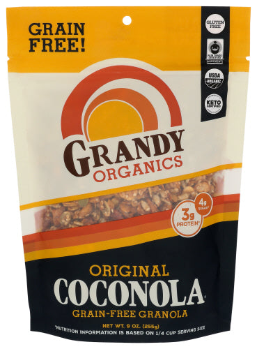 GRANDY OATS - Organic Granola; Original Coconola, 9OZ | Pack of 6