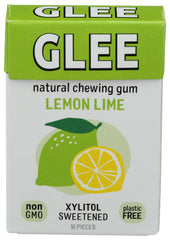 Glee Gum - Xylitol Sweetened Natural Gum Lemon Lime, 16 Pieces | Pack of 12