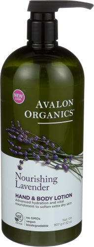 Avalon Organics - Nourishing Lavender Hand & Body Lotion, 32 Oz.