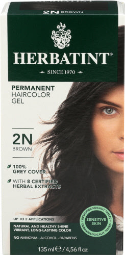 Herbatint - Permanent Haircolor Gel 2N Brown , 4 oz