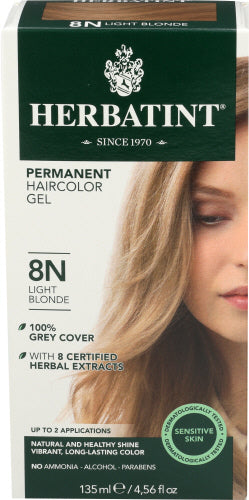 Herbatint - Permanent Herbal Haircolour Gel 8N Light Blonde, 4 Oz