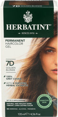 Herbatint - Permanent Haircolor Gel 7D Golden Blonde, 4 Oz