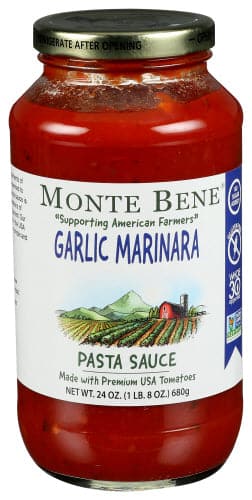 Monte Bene Garlic Marinara Pasta Sauce, 24 oz