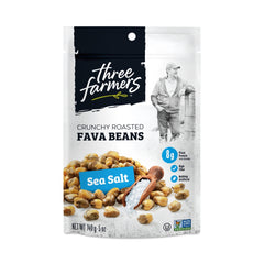 Three Farmers - Roasted Fava Beans Sea Salt , 5 Oz | Pack of 6