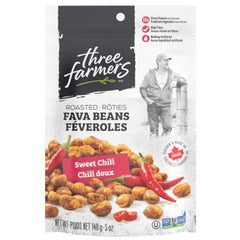 Three Farmers - Roasted Fava Beans Sweet Chili ,5 Oz | Pack of 6