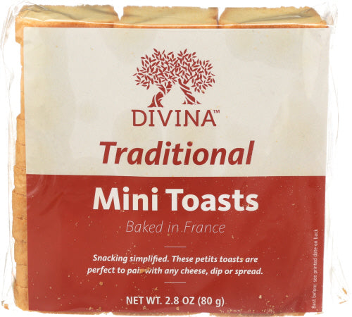 Divina - Traditional Mini Toasts, 2.8 Oz | Pack of 24