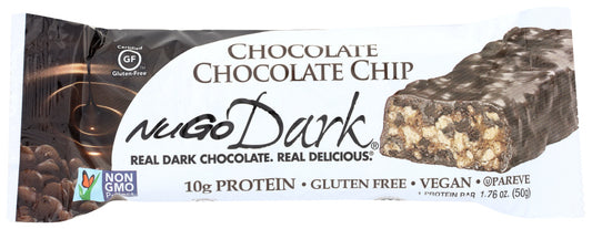 Nugo - Dark Chocolate Chocolate Chip Bar, 1.76 oz - Pack of 12