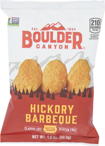 Boulder Canyon - Hickory BBQ Kettle Potato Chips, 1.5oz - Pack of 55