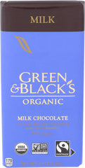 Green & Black's - Organic Milk Chocolate Bar - 3.17 Oz | Pack of 10