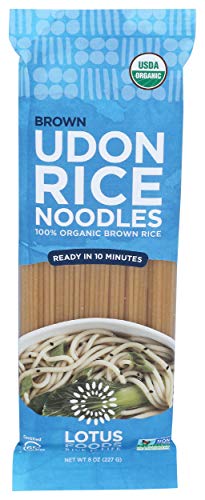 Lotus Foods - Organic Brown Udon Rice Noodles, 8 Oz | Pack of 8