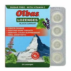 Olbas Lozenges Sugar-Free Black Currant 24ct