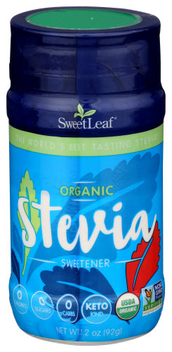 SweetLeaf - Organic Stevia Sweetener Powder, 3.2 oz | Pack of 6