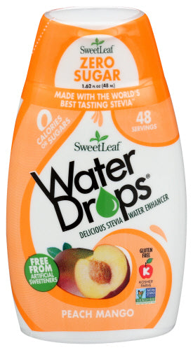 Sweet Leaf - Peach Mango Water Drops, 1.62 Fz | Pack of 12