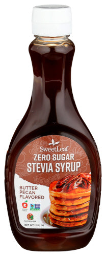 SweetLeaf - Zero Sugar Stevia Syrup, Butter Pecan, 12 Fl Oz | Pack of 6