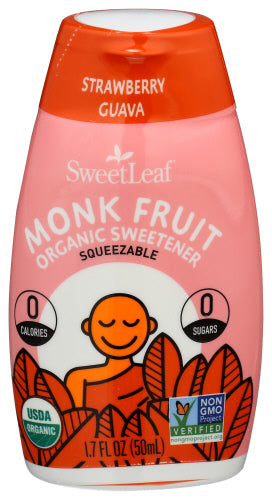 SWEETLEAF MONK -  Monk Fruit Strawberry Guava Squeez,  1.7 Oz | Pack of 6