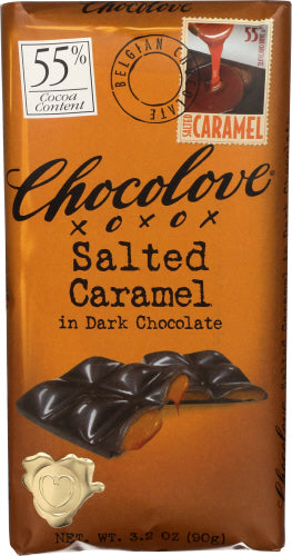 Chocolove - Salted Caramel In Dark Chocolate , 3.2 Oz - Pack of 10