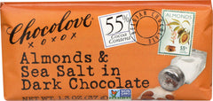 Chocolove - Almond SeaSalt Dark Chocolate, 1.3 oz - Pack of 12