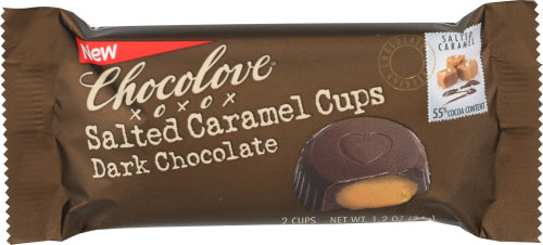 Chocolove - Xoxox Salted Caramel Cups Dark Chocolate , 1.2 Oz - Pack of 12