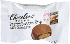 Chocolove - Xoxox Peanut Butter Cup Milk Chocolate, 0.6 Oz - Pack of 50