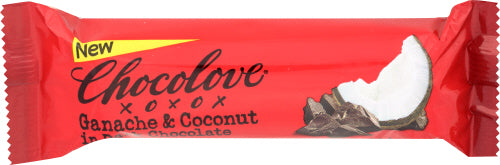 Chocolove - Xoxox Bar Ganche Coconut Dark Chocolate, 1.41 Oz - Pack of 12