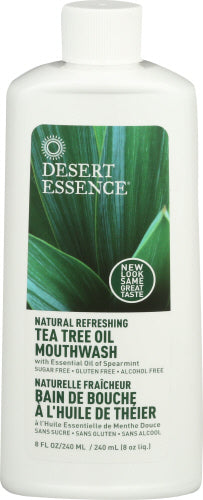 Desert Essence - Tea Tree Oil Mouthwash Spearmint, 0.24 L