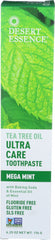 Desert Essence - Tea Tree Oil Ultra Care Toothpaste Mega Mint, 6.25 Oz