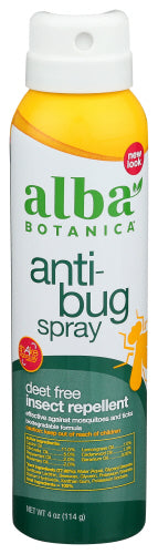 Alba Botanica - Anti-Bug Spray, Deet Free Insect Repellent, 4 Oz