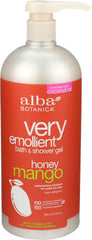 Alba Botanica - Very Emollient Honey Mango Bath & Shower Gel, 32 Oz