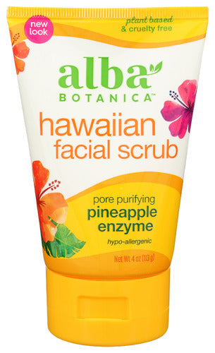 Alba Botanica - Hawaiian Pineapple Enzyme Facial Scrub, 4 Oz