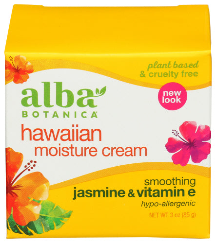 Alba Botanica - Hawaiian Moisture Cream Smoothing Jasmine & Vitamin E, 3 Oz