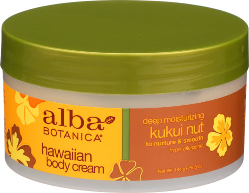 Alba Botanica - Hawaiian Body Cream Kukui Nut, 6.5 Oz