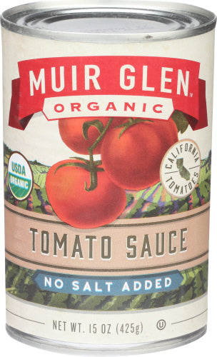 Muir Glen - Tomato Sauce No Salt Added, 15 oz | Pack of 12