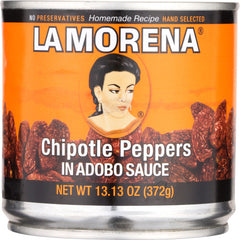 La Morena - Chipotle Peppers in Adobo Sauce, 13.13 Oz | Pack of 6