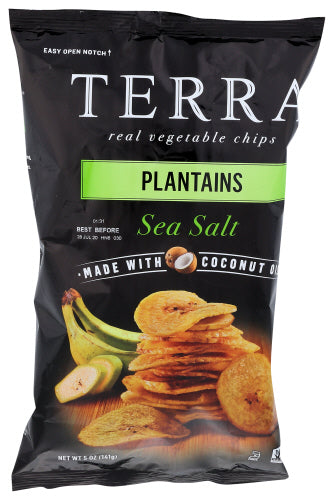 Terra Chips - Terra Plantain Chips with Sea Salt, 5 Oz | Pack of 12