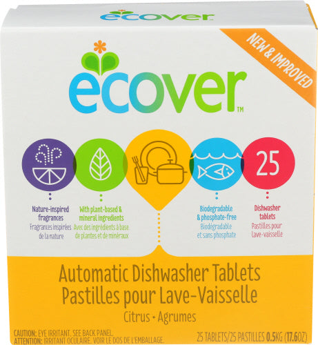 Ecover - Ecological Dishwasher Tablets, 17.6 oz | Pack of 12