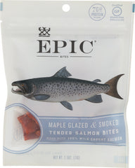 Epic - Salmon Jerky Bites - Maple Glazed, 2.5 OZ. | Pack of 8