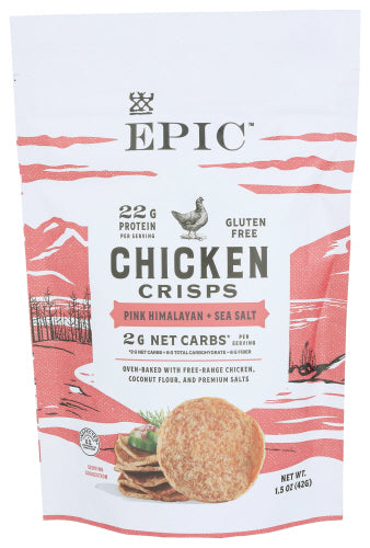 Epic - Pink Himalayan Sea Salt Chicken Crisps, 1.5 Oz | Pack of 6