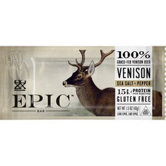 Epic - Venison Sea Salt and Pepper Bar, 1.3 Oz | Pack of 12